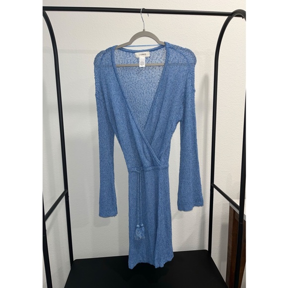 L*SPACE x REVOLVE | Bestseller Sheer Knit Topanga Dress in Cornflower | Size S - Picture 4 of 8